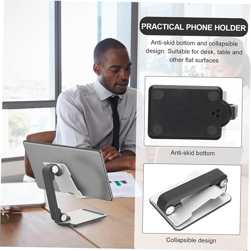 Portable Desktop Phone Tablet Stand Holder for Home Office Wear Resistant Support Rack - Image 4